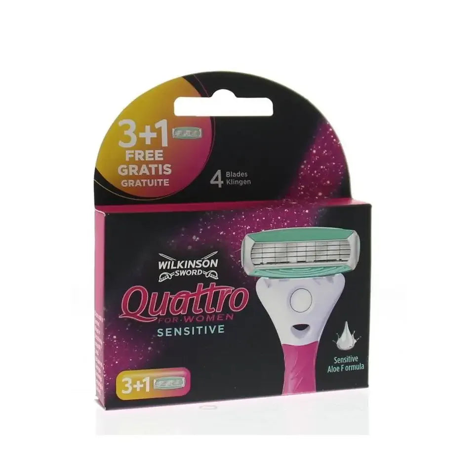 Wilkinson Quattro woman sensitive mesjes 3 + 1 4 stuks