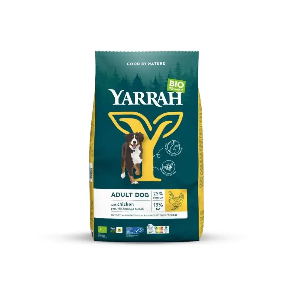 Yarrah Adult hondenvoer met kip biologisch MSC 10 kg