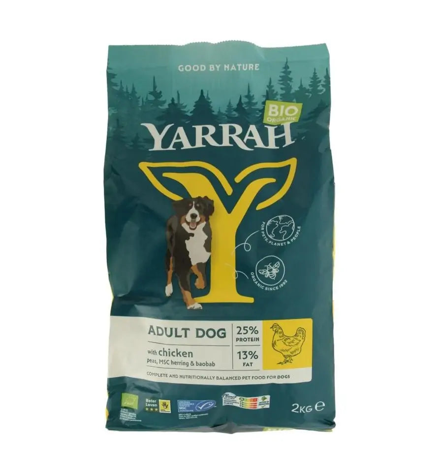 Yarrah Adult hondenvoer met kip biologisch MSC 2 kg