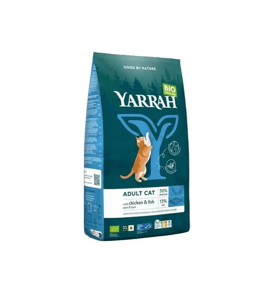 Yarrah Adult kattenvoer met vis biologisch 10 kg