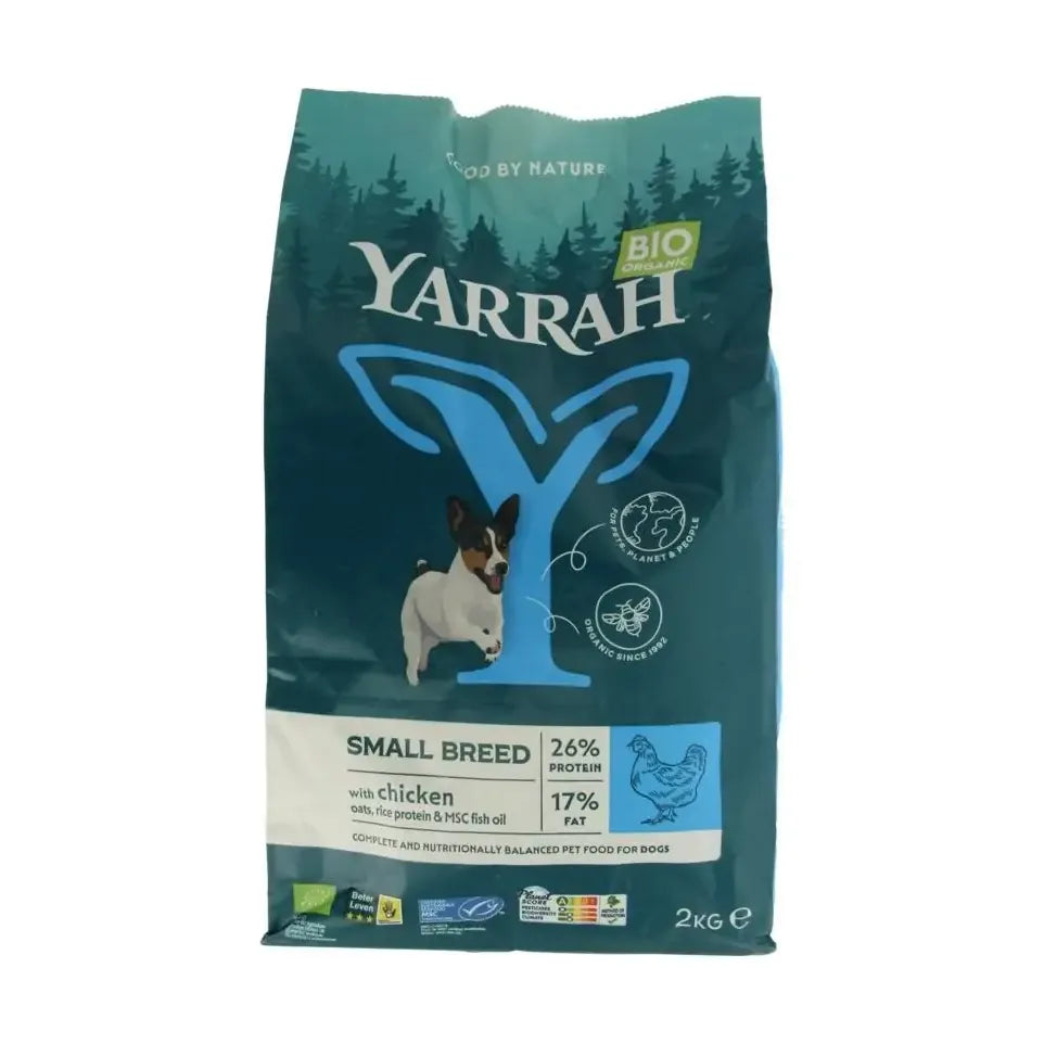 Yarrah Adult Small Breed met kip biologisch MSC 2 kg