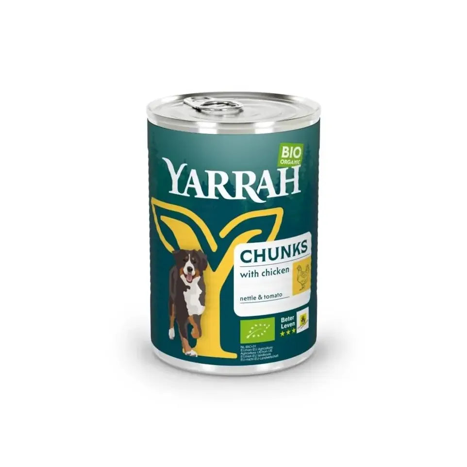 Yarrah Hond brokjes kip in saus biologisch 405 gram