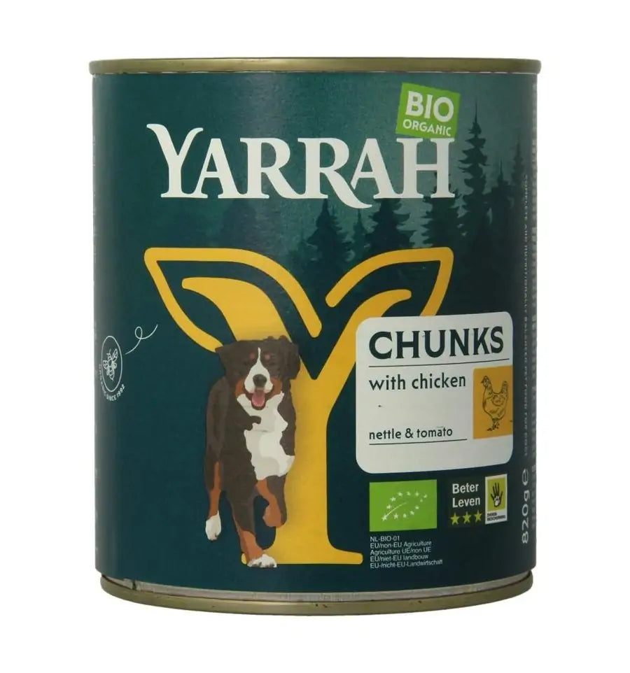Yarrah Hond brokjes kip in saus biologisch 820 gram
