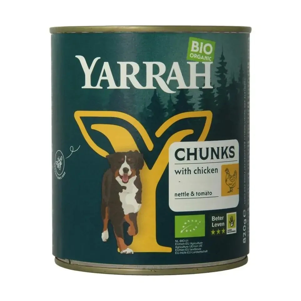 Yarrah Hond brokjes kip in saus biologisch 820 gram