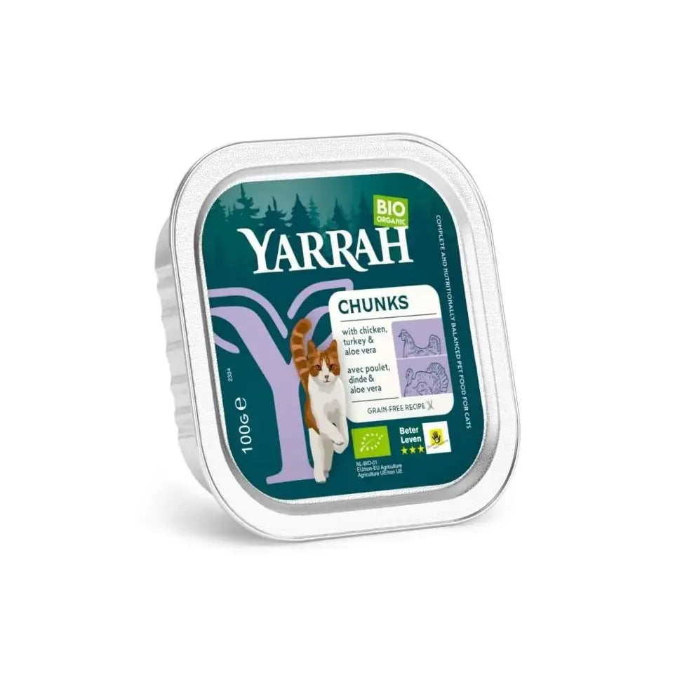 Yarrah Kat alucup kip kalkoen biologisch 100 gram