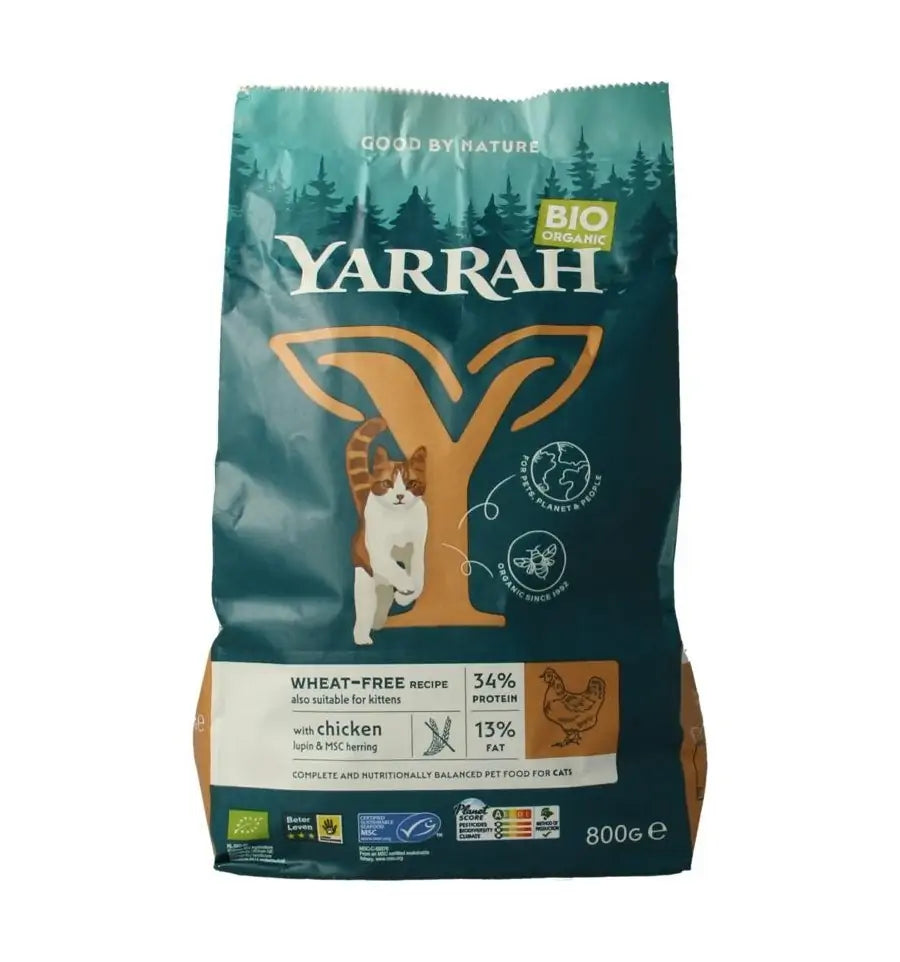 Yarrah Kattenvoer wheat-free biologisch 800 gram