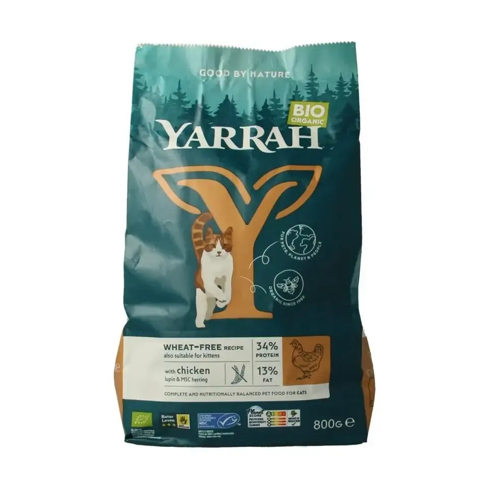 Yarrah Kattenvoer wheat-free biologisch 800 gram