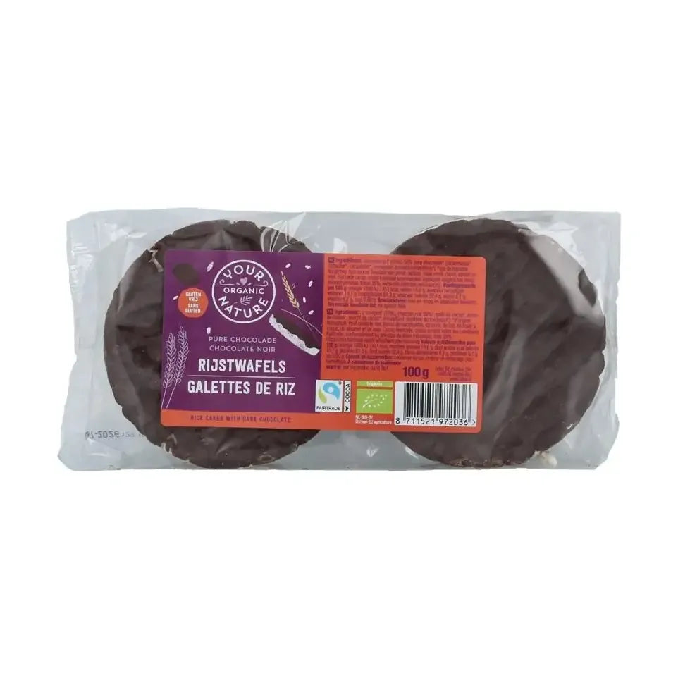 Your Organic Nature Rijstwafel chocolade puur biologisch 100