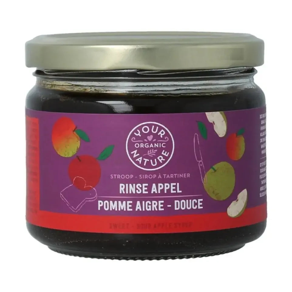 Your Organic Nature Stroop rinse appel biologisch 330 gram