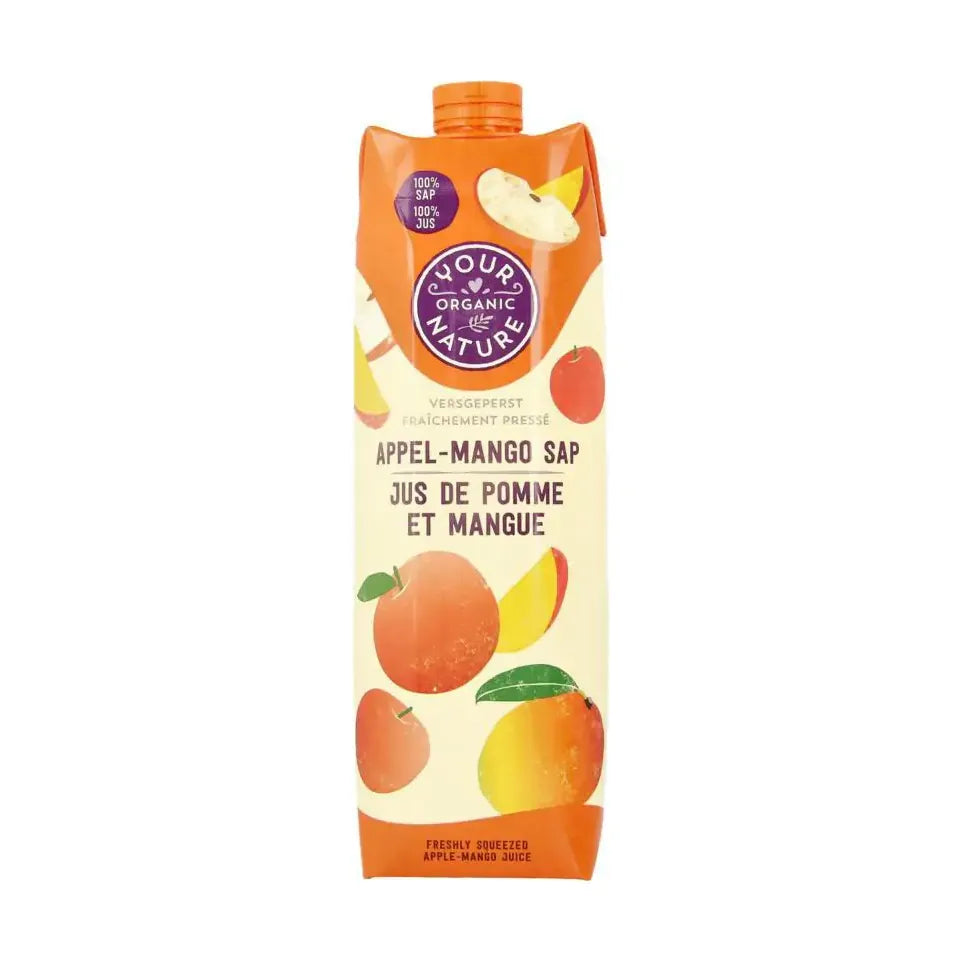 Your Organic Nature yon appel mango sap biologisch 1 liter