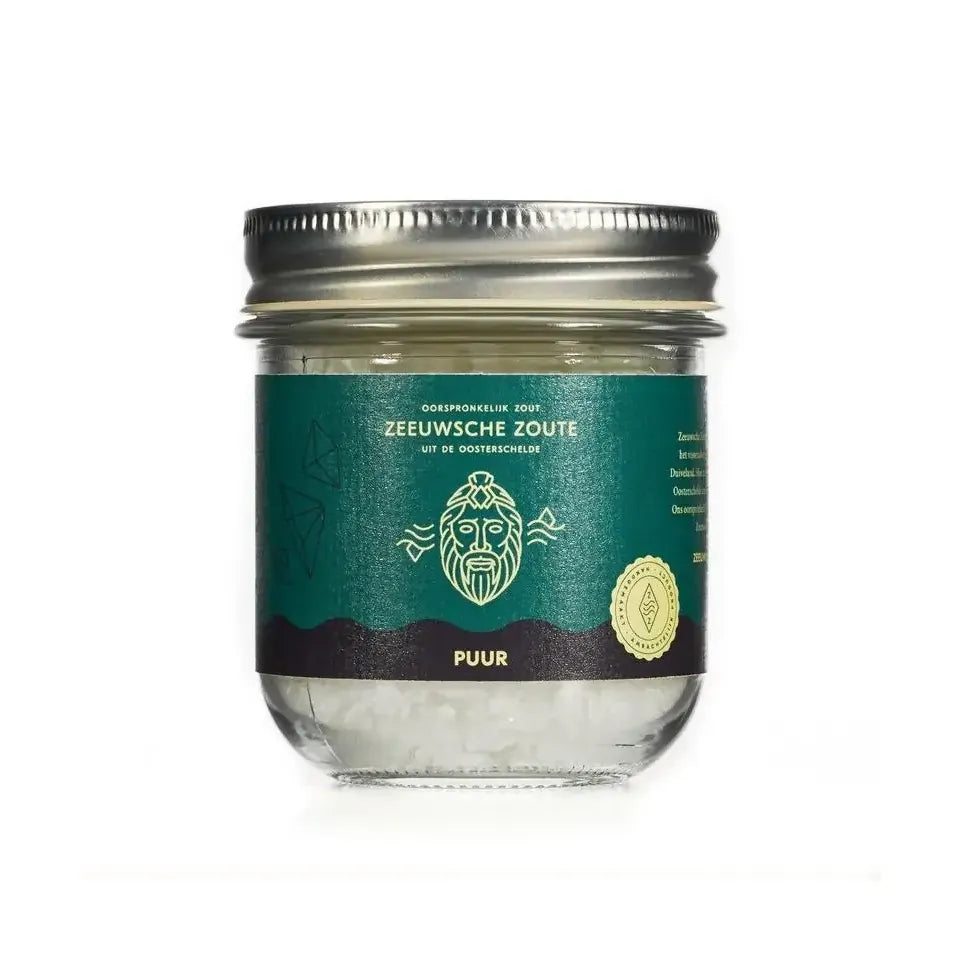 Zeeuwsche Zoute Zout puur glazen pot 100 gram