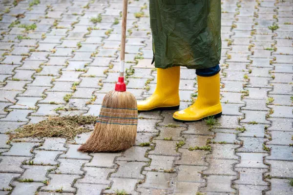 groene aanslag tegels